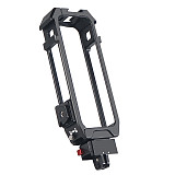 Aluminum Alloy X4 Camera Cage Expansion Protective Frame 1/4 Magnetic Foldable Adapter Cold Shoe for Insta 360 X4 Action Camera