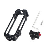 Aluminum Alloy X4 Camera Cage Expansion Protective Frame 1/4 Magnetic Foldable Adapter Cold Shoe for Insta 360 X4 Action Camera