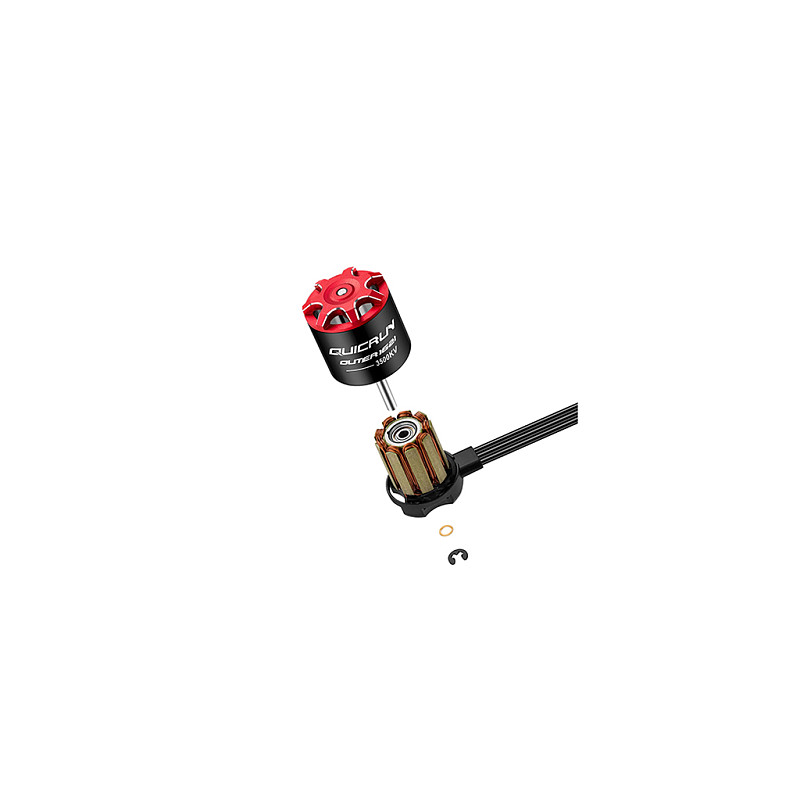 HobbyWing Moteur sans balais QuicRun Outer 1621 SL 3500KV, sans capteur 2-3S pour voiture RC 1/24th Inolers