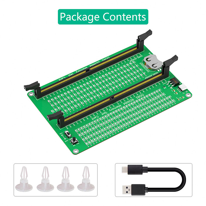 DDR5 RDIMM/UDIMM Memory Tester With Long Latch And LED Indicators for Desktop  Desktop Computer DDR5 Memory Test Card