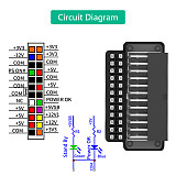 New Version ATX 24Pin Female to 24pin Male 90 Degree Power Adapter with Power OK and Stand By LED and ABS plastic top cover for Desktops Power Supply