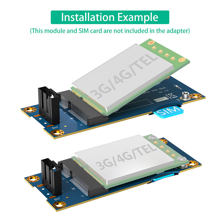 Mini PCI-E to USB Adapter With SIM card Slot for GSM GPRS 3G CDMA WLAN WWLAN HSPA MODEM GPS 4G WiMAX LTE Mini-Card to Desktop PC