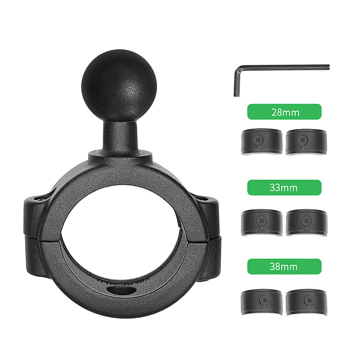 1/1.5 inch Ball Head Mount Adapter Motorcycle Bicycle Handle Bar Clip Clamp Rearview Mirror Bracket Holder Mounts Accessories
