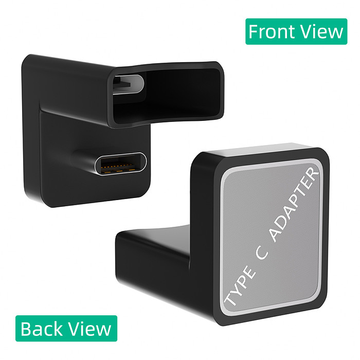 90 Degree USB C Type C Male to Female Adapter, USB-C USB 3.1 Type-C Male to Female Extension Adapter for Laptop & Tablet & Mobile Phone