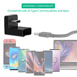 90 Degree USB C Type C Male to Female Adapter, USB-C USB 3.1 Type-C Male to Female Extension Adapter for Laptop & Tablet & Mobile Phone