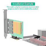 PCI-e PCI Express 4.0 1X 4X Extension Cable Dual Bertical 90° Direction PCIe Gen4 8Gbps Axial Cable for 1U 2U ATX/BTX Chassis
