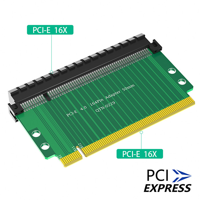 PCI-Express  4.0 16x Riser Card ,180 Degree High Speed Riser Card