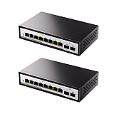 (DIEWU) Gigabit Switch 8-Port 2.5G+2-Port 10g Gigabit Ethernet Switch Non Management Switch 2.5G Network Divider TXE296