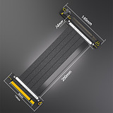 PCI-e 16X 3.0 90 Degree Reverse Male to Female Riser Card For 1U Server PCIE 4.0 Extension Cable with PCI Express Port for GPU Extension Card
