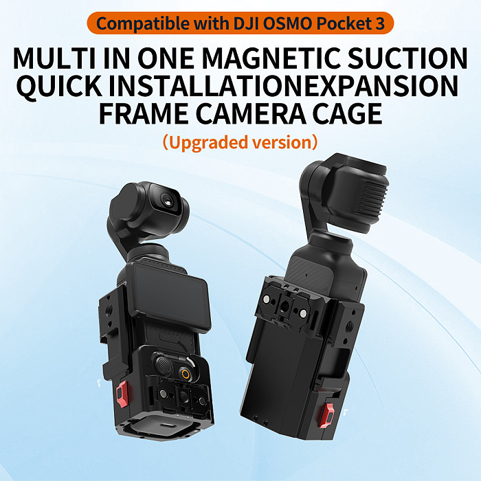 For DJI OSMO POCKET 3 POCKET4 Protection Frame Aluminum Extend Adapter Quick Release Cold Shoe Mount Housing Shell POCKET3 Accessories