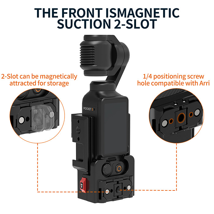 For DJI OSMO POCKET 3 POCKET4 Protection Frame Aluminum Extend Adapter Quick Release Cold Shoe Mount Housing Shell POCKET3 Accessories