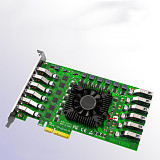 12Port / 6port USB 3.0 PCI-E x4 Expansion Card Motherboard PCIE to 19Pin Connector PCIe Riser Adapter Card for Video Capture