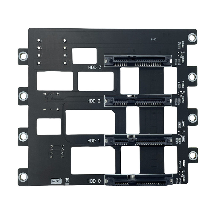 SAS\SATA Hard Disk Backplane for Nas Storage Server Expansion Board 6Gbps SFF8643 to 4-bay HDD Adapter Large 4D Power Supply