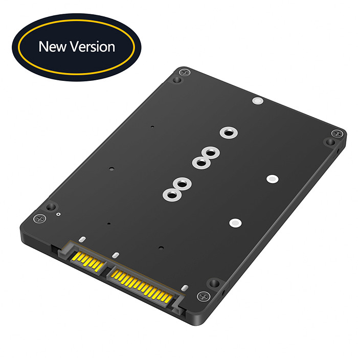 2 in 1 Combine M.2 NGFF key B & mSATA SSD To 2.5 SATA3 Adapter Parallel/Cross structure With Plastic Enclosure
