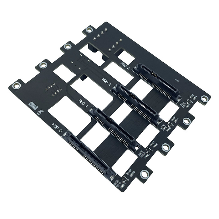 SAS\SATA Hard Disk Backplane for Nas Storage Server Expansion Board 6Gbps SFF8643 to 4-bay HDD Adapter Large 4D Power Supply