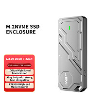 For M.2 2280 NVMe SSD Enclosure RTL9210 Chip Support USB 3.2 10Gbps UASP Trim External Hard Drive Case With Aluminum Alloy Shell