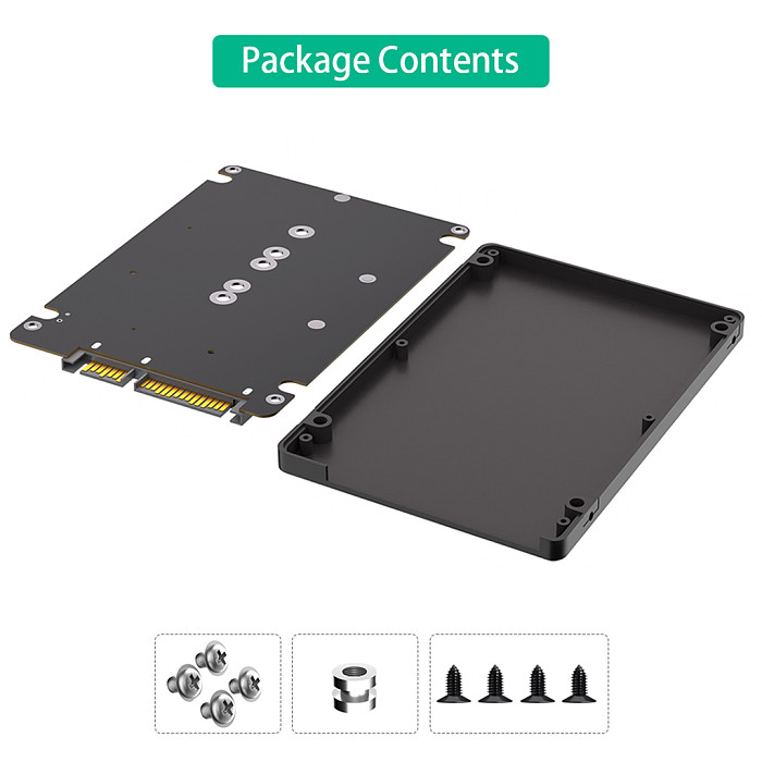 2 in 1 Combine M.2 NGFF key B & mSATA SSD To 2.5 SATA3 Adapter Parallel/Cross structure With Plastic Enclosure