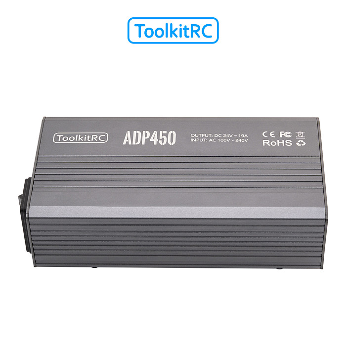 ToolkitRC ADP450 Power Supply Adapter 450W XT60 Output 24V19A AC input 100V-240V for ToolkitRC M8D M6D M8P M9 Battery Charger