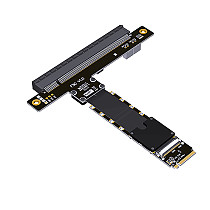 For M.2 NVMe key M to PCI-E 5.0 X16 Graphics Card Extension Cable FFC High Speed Soft Low Loss Cable PCIe 5.0 x4 gen5 128G/bps