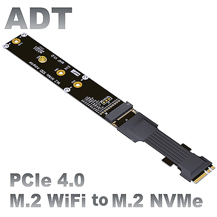 PCIe 4.0 x1 gen4 For M.2 WiFi A.E key to M.2 Key M NVME Extension Cable for M2 NVME SSD Adapter Signal Connection Cable 8G/bps