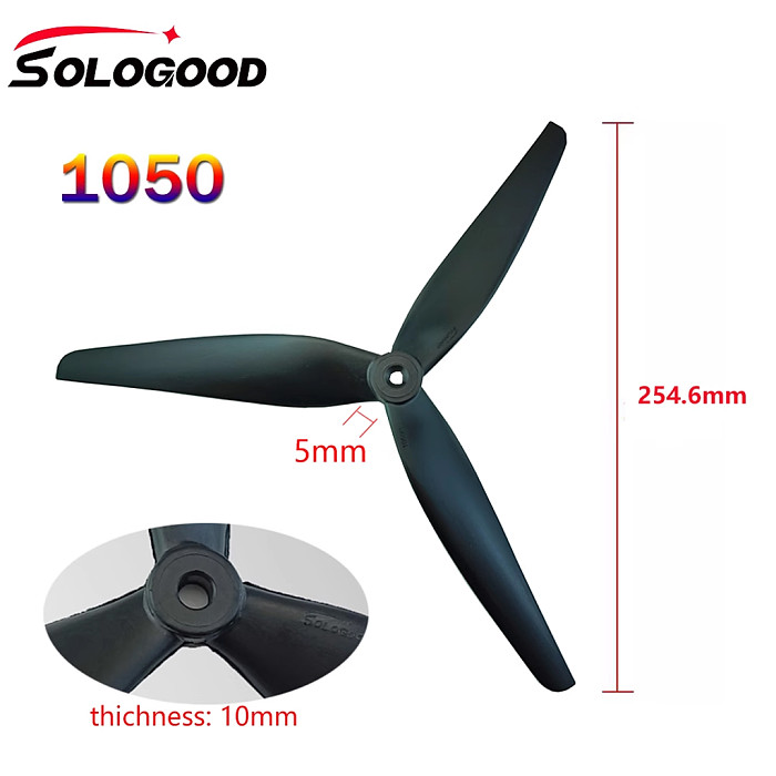 SoloGood 1050 10X5X3 3 Paddle Glass Fiber Nylon Propeller for Multirotor 10  FPV Cinelifter Drone Quadcopter