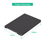 For M.2 SSD to 2.5 SATA Enclosure, B & M Key SATA SSD Converter to 2.5 Inch SATA 3.0 Card with 7mm Plastic Case