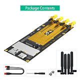 M.2(M.2) 3G/4G/5G Module to Type C /USB 3.0 Adapter with NANO SIM card Slot for RM500Q/RM500U /GM800/ SIM8200 Module