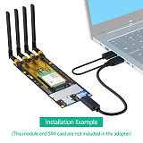 M.2(M.2) 3G/4G/5G Module to Type C /USB 3.0 Adapter with NANO SIM card Slot for RM500Q/RM500U /GM800/ SIM8200 Module