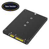 For M.2 SSD to 2.5 SATA Enclosure, B & M Key SATA SSD Converter to 2.5 Inch SATA 3.0 Card with 7mm Plastic Case