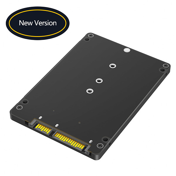For M.2 SSD to 2.5 SATA Enclosure, B & M Key SATA SSD Converter to 2.5 Inch SATA 3.0 Card with 7mm Plastic Case