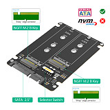 For Dual M.2 B Key/B&M Key SSD to 2.5  SATA III With Plastic Enclosure Support NGFF M.2 Key B SATA-bus SSD
