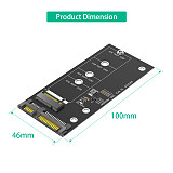For M.2 NGFF to SATA Adapter Card B Key/B & M Key SSD Converter NGFF M2 to 2.5 Inch SATA III Drivers for NGFF M.2 2280 2260 2242 2230 SSD (Not for M.2 NVME)