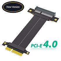 PCI-e PCI Express 4.0 4X 1X 90/180 Degree Extension Cable with Gold-plated Connector High Speed Flexible Cable for 1U 2U Chassis