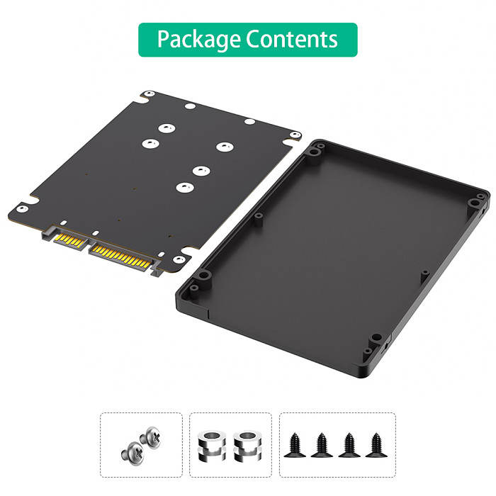 For Dual M.2 B Key/B&M Key SSD to 2.5  SATA III With Plastic Enclosure Support NGFF M.2 Key B SATA-bus SSD