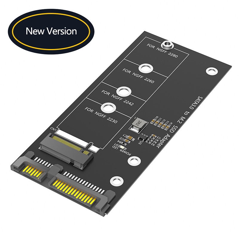 For M.2 NGFF to SATA Adapter Card B Key/B & M Key SSD Converter NGFF M2 to 2.5 Inch SATA III Drivers for NGFF M.2 2280 2260 2242 2230 SSD (Not for M.2 NVME)