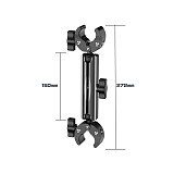 Motorcycle Riding Bracket Metal Clamp Arm Dual Clamp Suitable For 25mm 1 inch Ball Head Aluminum Alloy Universal Joint Rod Strong Clamp