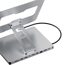 5Gbps Ipad Stand USB C Hub 4K 60HZ HD Type-C 100W PD SD/TF Slot Card Reader USB 3.010 In 1 Type-C Docking Station Ipad Holder