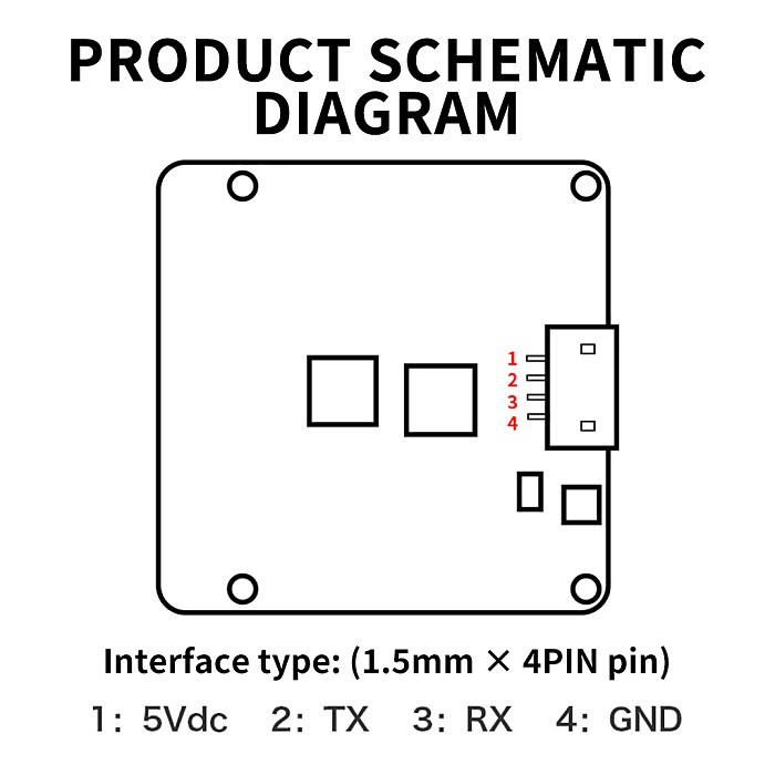LD6002H 60G Infant Breathing Heartbeat Detection Radar Module Non-Contact Intelligent Monitoring Sensing Real-Time Signs Sensing