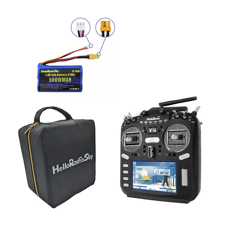 HelloRadio V16 MAX PRO ELRS Multi Protocol Transmitter Remote Control Support EDGETX OPENTX FPV High-Frequency Head Touch Screen