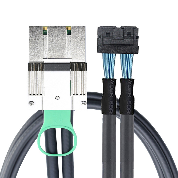 PCIE MINI SAS SFF-8088 8X I/O 68P to Dual Port HD8643 8X Server Connection Cable