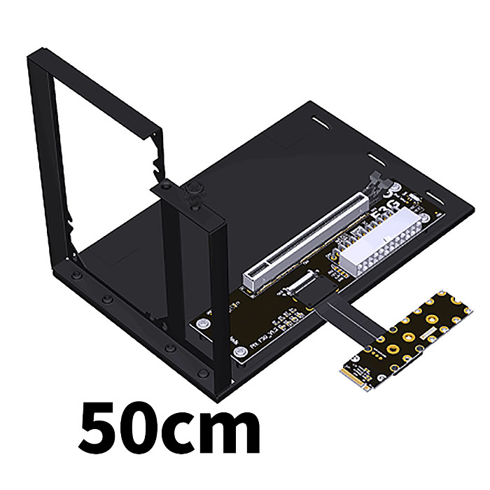 PCI-E 5.0 X16 Notebook Graphics Card GPU External Extension Cable for M.2 NVMe key M Docking Station for ITX/STX Motherboard NUC