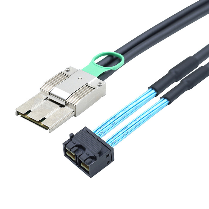 PCIE MINI SAS SFF-8088 8X I/O 68P to Dual Port HD8643 8X Server Connection Cable