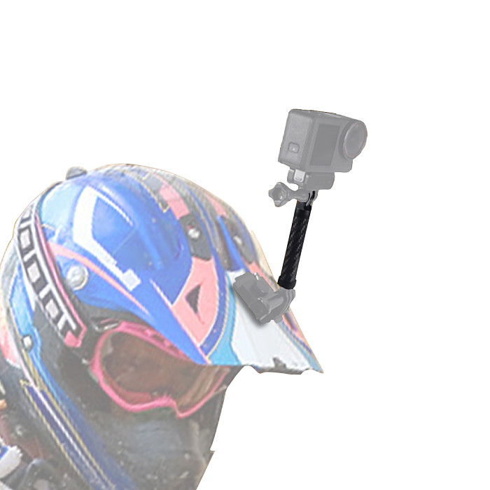 15mm Carbon Fiber Aluminum Alloy Two Card To Three Card Extension Rod Helmet Fixed Seat Adapter for GOPRO13/ DJI Osmo Action All Series