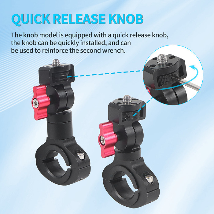 180 Degree Adjustable Bracket For Selfie Sticks With 1/4 Screw Holes, bicycle/motorcycle clips, For GOPRO13/DJI OSMO 360 ACTION 5 PRO Camera Connection Adapter