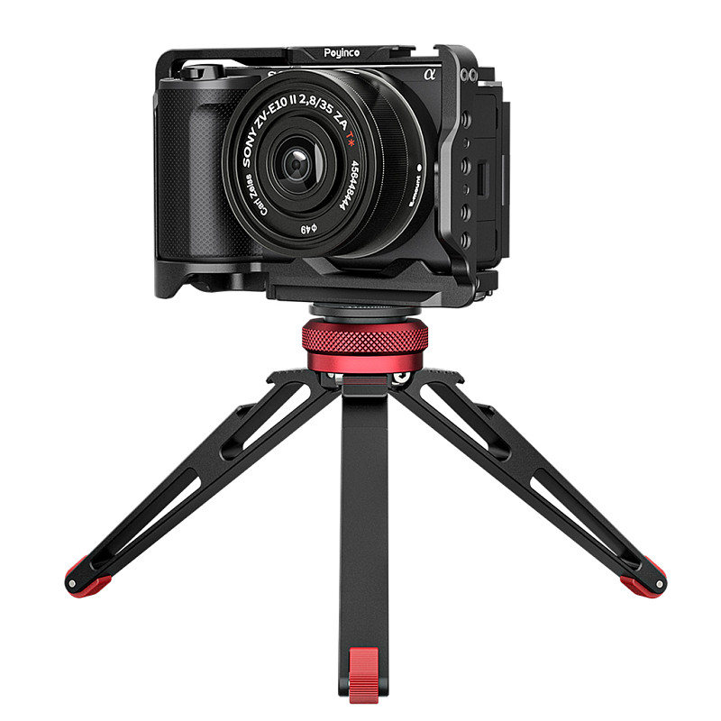 Aluminum Alloy Multifunctional Tripod Camera Universal 1/4 Threaded Interface For Mobile Live Streaming Vlog Portable Desktop Portable Tripod