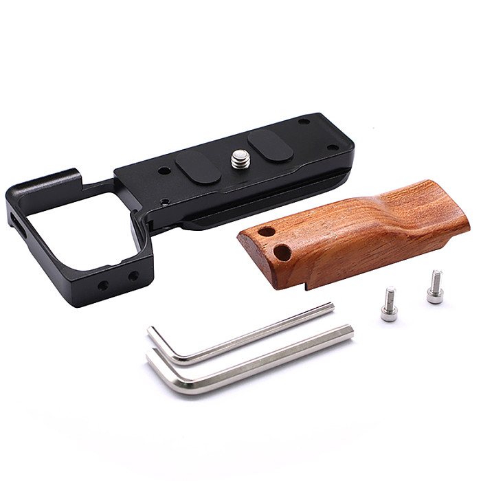 Quick Release Cage For Sony ZV-E10II Camera Cage M2 Wooden Handle Quick Release Plate L-Shaped Accessories Metal Base