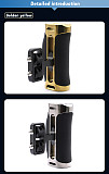 Side Handle with 1/4 -20 Screws Universal Aluminum Silicone Hand Grip for DSLR Camera Cage Monitor Bracket with Cold Shoe Mount