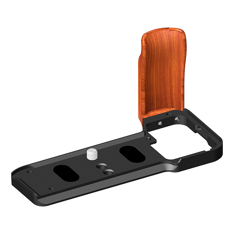 A7CII/A7CR Handgrip Camera L Bracket with Wooden Handle For Sony A7C2/A7CR/A7CII Quick Release QR Plate Extension Hand Grip