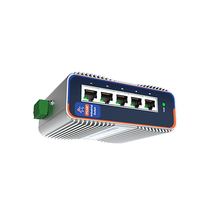Aluminum Housing DIN-Rail Gigabit Industrial Ethernet Switch USR-ISF1005/ISF1008 For Energy Storage/Automated Industry/Traffic Monitoring Scenarios