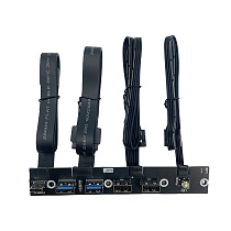 USB 3.0 Front Panel Hub IO Panel 2-port USB3.0+2-port USB2.0+1-port TYPE-C 20G+LED Switch For PC Case Desktop Computer Chassis